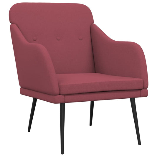 Armchair Wine Red 63x76x80 cm Fabric Armchair Wine Red 63x76x80 cm Fabric