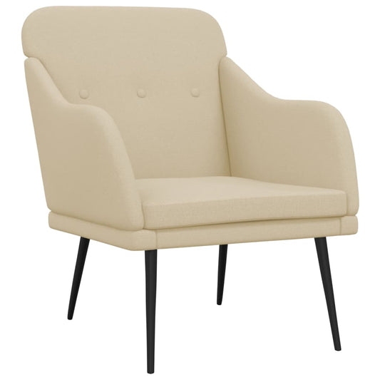 Armchair Cream 63x76x80 cm Fabric Armchair Cream 63x76x80 cm Fabric