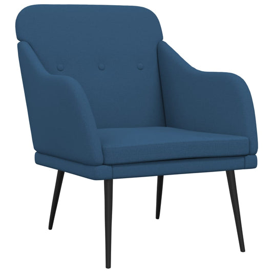 Armchair Blue 63x76x80 cm Fabric Armchair Blue 63x76x80 cm Fabric