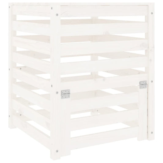 Composter White 63.5x63.5x77.5 cm Solid Wood Pine Composter White 63.5x63.5x77.5 cm Solid Wood Pine