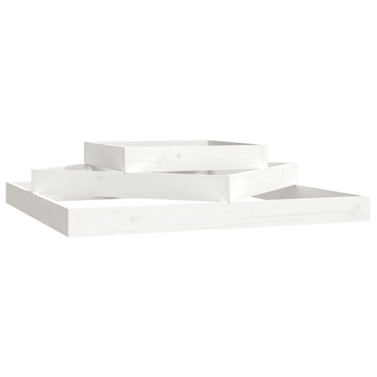 Planter White 112x112x27 cm Solid Wood Pine Planter White 112x112x27 cm Solid Wood Pine