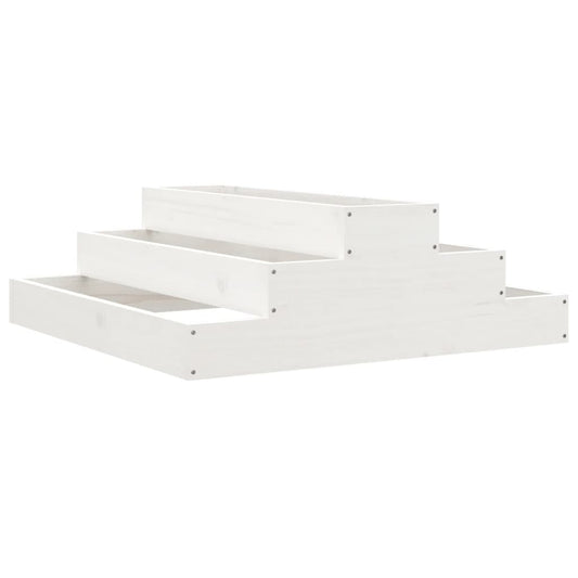 Planter White 80x80x27 cm Solid Wood Pine Planter White 80x80x27 cm Solid Wood Pine