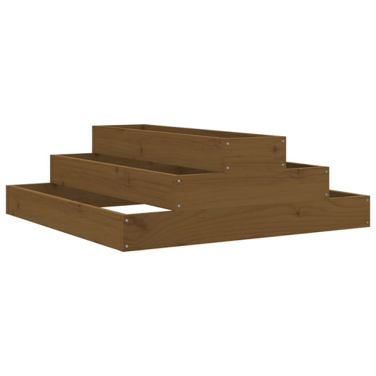Planter Honey Brown 80x80x27 cm Solid Wood Pine Planter Honey Brown 80x80x27 cm Solid Wood Pine