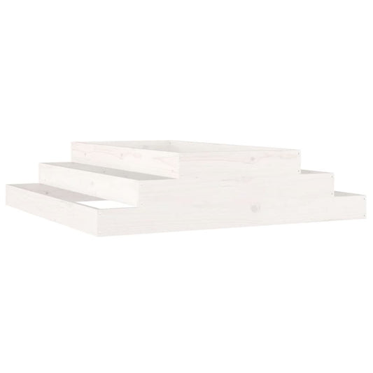 Planter White 110x110x27 cm Solid Wood Pine Planter White 110x110x27 cm Solid Wood Pine