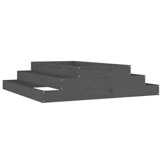 Planter Grey 110x110x27 cm Solid Wood Pine Planter Grey 110x110x27 cm Solid Wood Pine