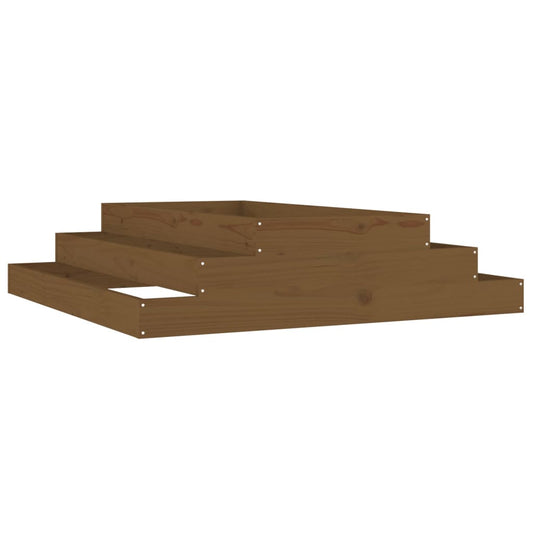 Planter Honey Brown 110x110x27 cm Solid Wood Pine Planter Honey Brown 110x110x27 cm Solid Wood Pine