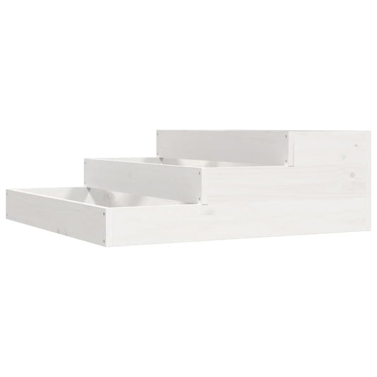 Planter White 78x78x27 cm Solid Wood Pine Planter White 78x78x27 cm Solid Wood Pine