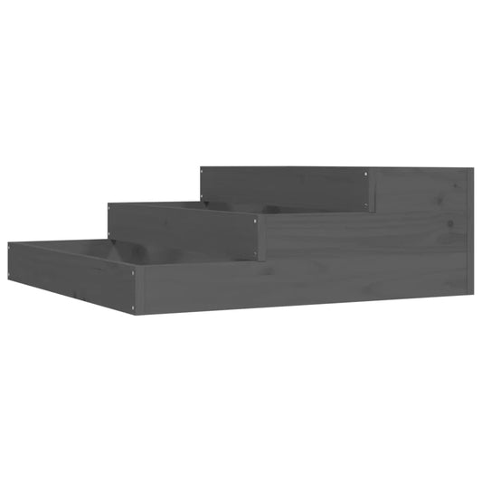 Planter Grey 78x78x27 cm Solid Wood Pine Planter Grey 78x78x27 cm Solid Wood Pine