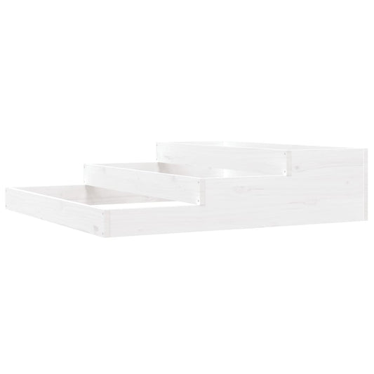 Planter White 107x107x27 cm Solid Wood Pine Planter White 107x107x27 cm Solid Wood Pine