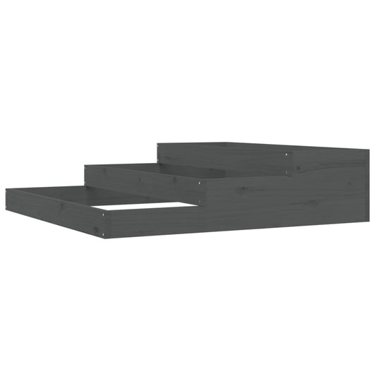 Planter Grey 107x107x27 cm Solid Wood Pine Planter Grey 107x107x27 cm Solid Wood Pine