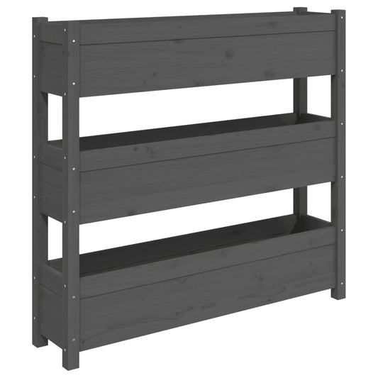 Planter Grey 112x25x104.5 cm Solid Wood Pine Planter Grey 112x25x104.5 cm Solid Wood Pine
