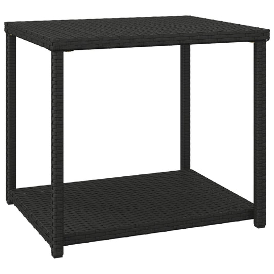 Side Table Black 55x45x49 cm Poly Rattan Side Table Black 55x45x49 cm Poly Rattan