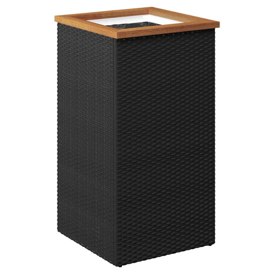 Planter Black 40x40x80 cm Poly Rattan Planter Black 40x40x80 cm Poly Rattan