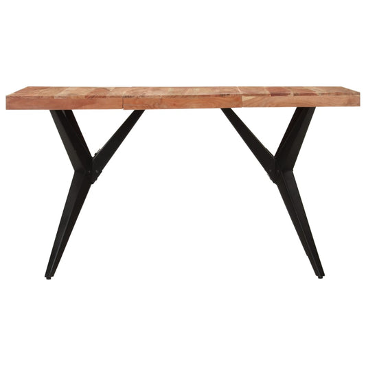 Dining Table Black 140x70x76 cm Solid Wood Acacia Dining Table Black 140x70x76 cm Solid Wood Acacia