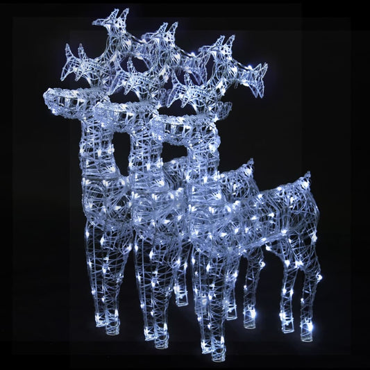 Reindeer Christmas Decorations 3 pcs 60x16x100 cm Acrylic Reindeer Christmas Decorations 3 pcs 60x16x100 cm Acrylic