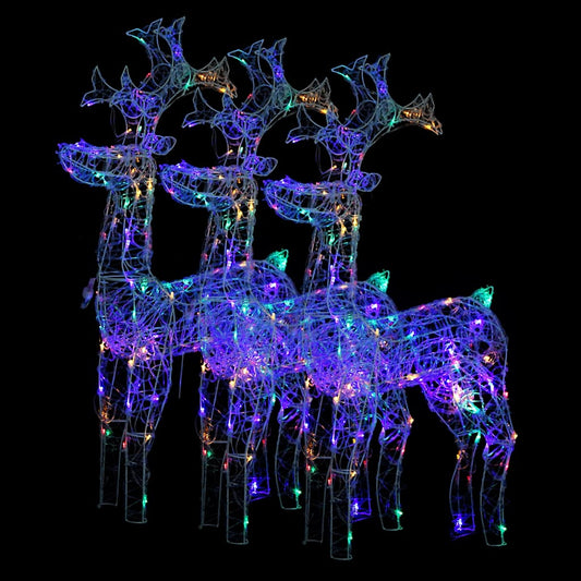 Reindeer Christmas Decorations 3 pcs 60x16x100 cm Acrylic Reindeer Christmas Decorations 3 pcs 60x16x100 cm Acrylic