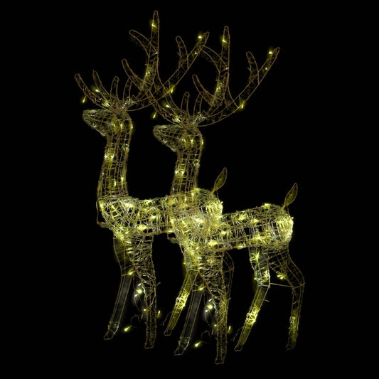 Acrylic Reindeer Christmas Decorations 2 pcs 120 cm Warm White Acrylic Reindeer Christmas Decorations 2 pcs 120 cm Warm White
