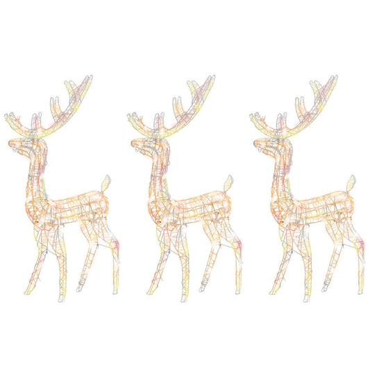 Acrylic Reindeer Christmas Decorations 3 pcs 128cm Multicolour Acrylic Reindeer Christmas Decorations 3 pcs 128cm Multicolour