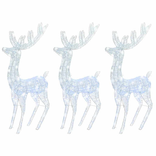 XXL Acrylic Christmas Reindeers 250 LED 3 pcs 180 cm Cold white XXL Acrylic Christmas Reindeers 250 LED 3 pcs 180 cm Cold white