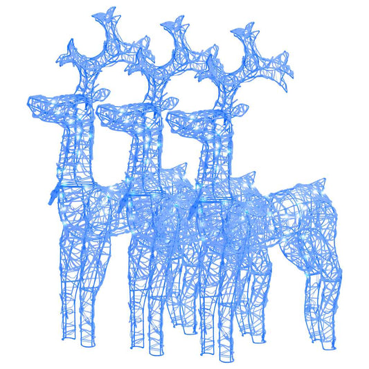 Reindeer Christmas Decorations 3 pcs 60x16x100 cm Acrylic Reindeer Christmas Decorations 3 pcs 60x16x100 cm Acrylic