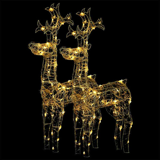 Reindeer Christmas Decorations 2 pcs 60x16x100 cm Acrylic Reindeer Christmas Decorations 2 pcs 60x16x100 cm Acrylic