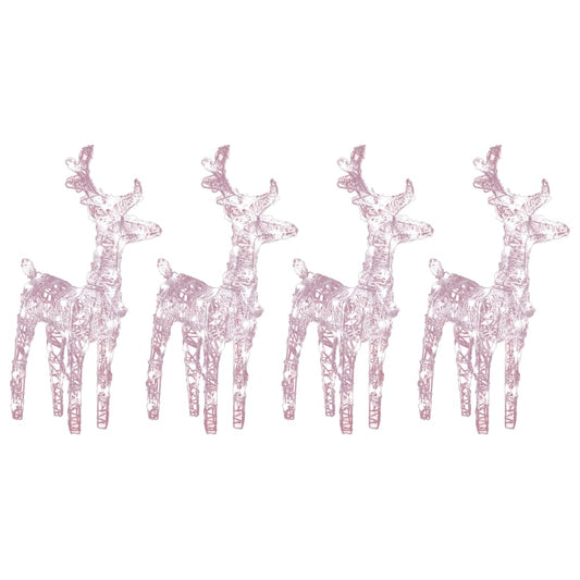 Christmas Reindeers 4 pcs Warm White 160 LEDs Acrylic Christmas Reindeers 4 pcs Warm White 160 LEDs Acrylic