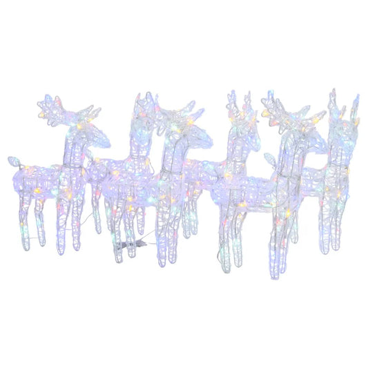 Christmas Reindeers 6 pcs Multicolour 240 LEDs Acrylic Christmas Reindeers 6 pcs Multicolour 240 LEDs Acrylic