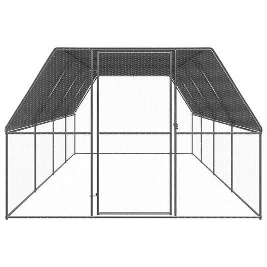 Outdoor Chicken Cage 3x8x2 m Galvanised Steel Outdoor Chicken Cage 3x8x2 m Galvanised Steel