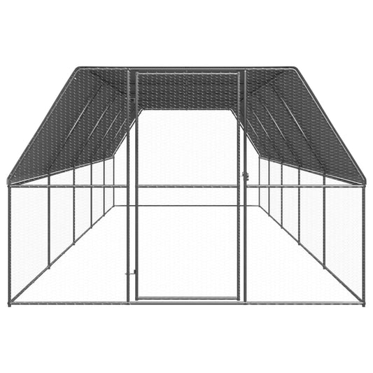 Outdoor Chicken Cage 3x10x2 m Galvanised Steel Outdoor Chicken Cage 3x10x2 m Galvanised Steel