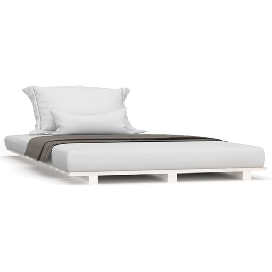 Bed Frame without Mattress White 90x200 cm Solid Wood Pine Bed Frame without Mattress White 90x200 cm Solid Wood Pine