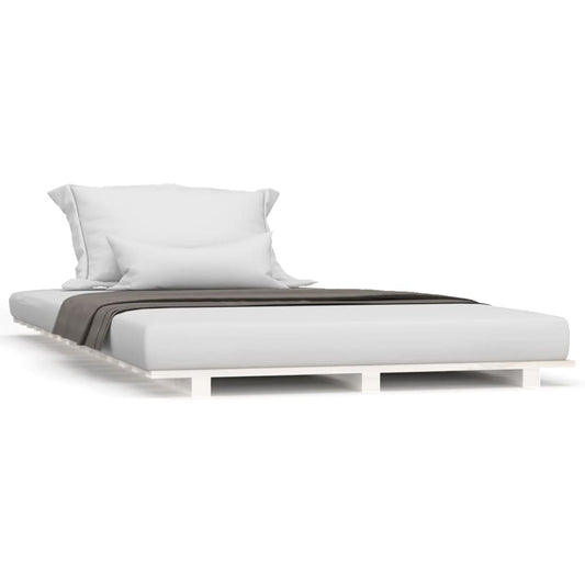 Bed Frame without Mattress White 100x200 cm Solid Wood Pine Bed Frame without Mattress White 100x200 cm Solid Wood Pine