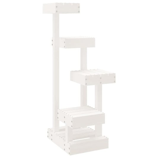 Cat Tree White 45.5x49x103 cm Solid Wood Pine Cat Tree White 45.5x49x103 cm Solid Wood Pine