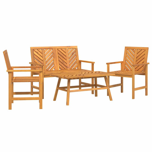 Garden Lounge Set 4 pcs Brown Solid Acacia Wood Garden Lounge Set 4 pcs Brown Solid Acacia Wood