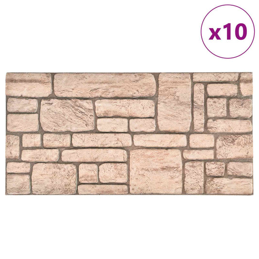 Wall Panels 10 pcs 100 x 50 cm Beige EPS Foam Wall Panels 10 pcs 100 x 50 cm Beige EPS Foam