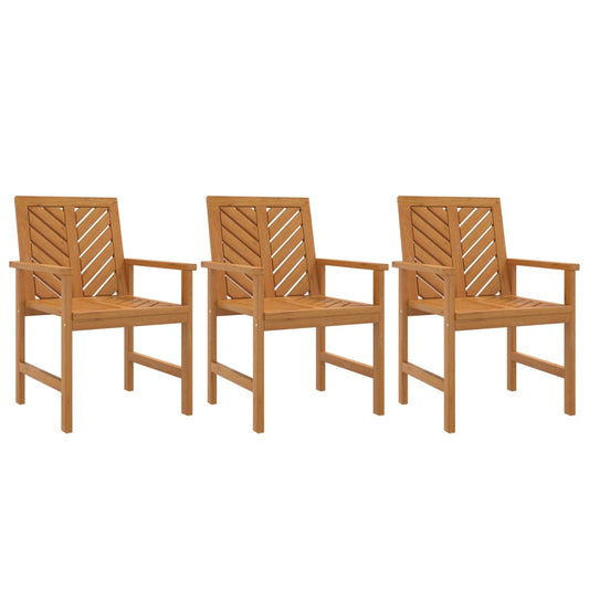 Garden Dining Chairs 3 pcs Solid Wood Acacia Garden Dining Chairs 3 pcs Solid Wood Acacia