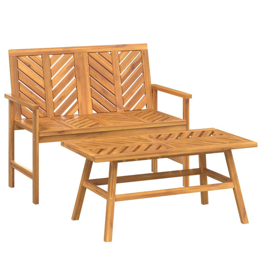 2 Piece Garden Lounge Set Solid Wood Acacia 2 Piece Garden Lounge Set Solid Wood Acacia