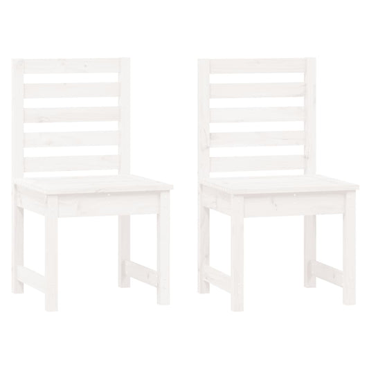 Garden Chairs 2 pcs White 50x48x91,5 cm Solid Wood Pine Garden Chairs 2 pcs White 50x48x91,5 cm Solid Wood Pine