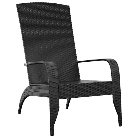 Garden Adirondack Chair Black Poly Rattan Garden Adirondack Chair Black Poly Rattan