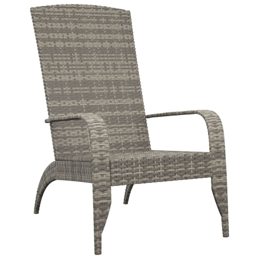 Garden Adirondack Chair | Grey | Poly rattan, powder-coated steel Garden Adirondack Chair | Grey | Poly rattan, powder-coated steel