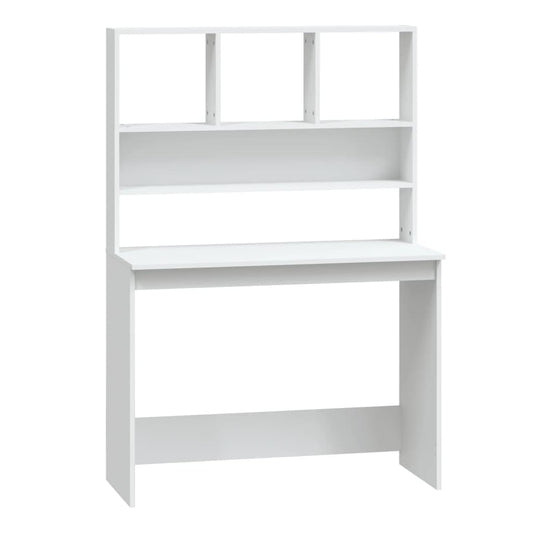 Desk with Shelves White 102x45x148 cm Engineered Wood Desk with Shelves White 102x45x148 cm Engineered Wood