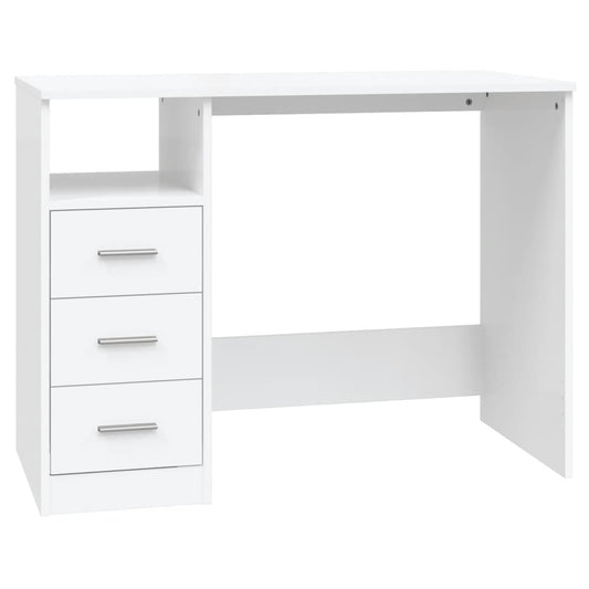 Desk with Drawers White 102x50x76 cm Engineered Wood Desk with Drawers White 102x50x76 cm Engineered Wood