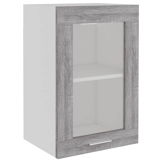 Hanging Glass Cabinet Lyon Grey Sonoma 40x31x60 cm Engineered Wood Hanging Glass Cabinet Lyon Grey Sonoma 40x31x60 cm Engineered Wood