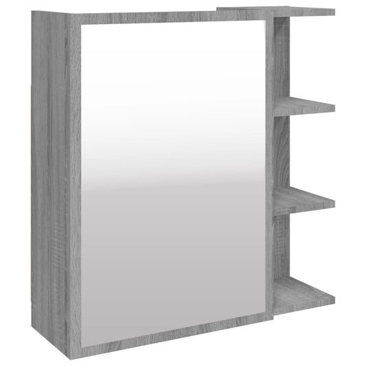 Bathroom Mirror Cabinet Grey Sonoma 62.5x20.5x64 cm Engineered Wood Bathroom Mirror Cabinet Grey Sonoma 62.5x20.5x64 cm Engineered Wood