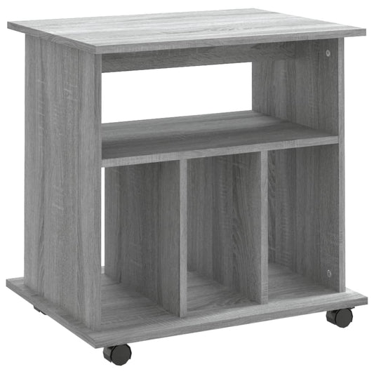 Rolling Cabinet Grey Sonoma 60x45x60 cm Engineered Wood Rolling Cabinet Grey Sonoma 60x45x60 cm Engineered Wood