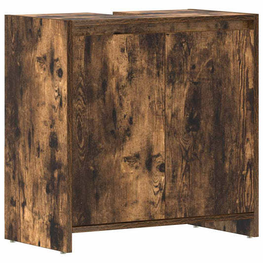 Bathroom Cabinet Smoked Oak 60x33x61 cm Engineered Wood Bathroom Cabinet Smoked Oak 60x33x61 cm Engineered Wood