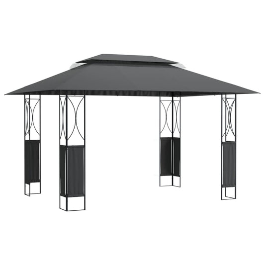 Gazebo with Roof Anthracite 400x300x270 cm Steel Gazebo with Roof Anthracite 400x300x270 cm Steel