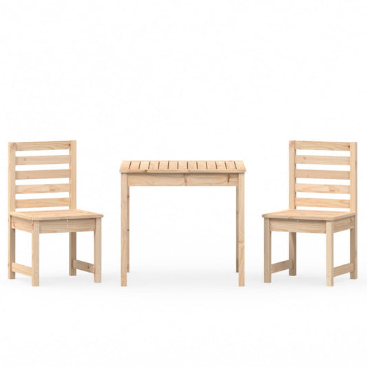 3 Piece Garden Bistro Set Solid Wood Pine 3 Piece Garden Bistro Set Solid Wood Pine