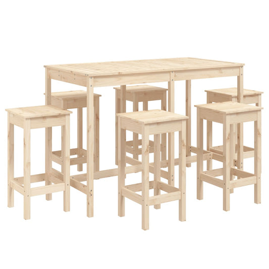 7 Piece Garden Bar Set Solid Wood Pine 7 Piece Garden Bar Set Solid Wood Pine