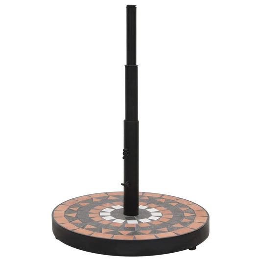 Parasol Base Terracotta and White Round 12 kg Parasol Base Terracotta and White Round 12 kg