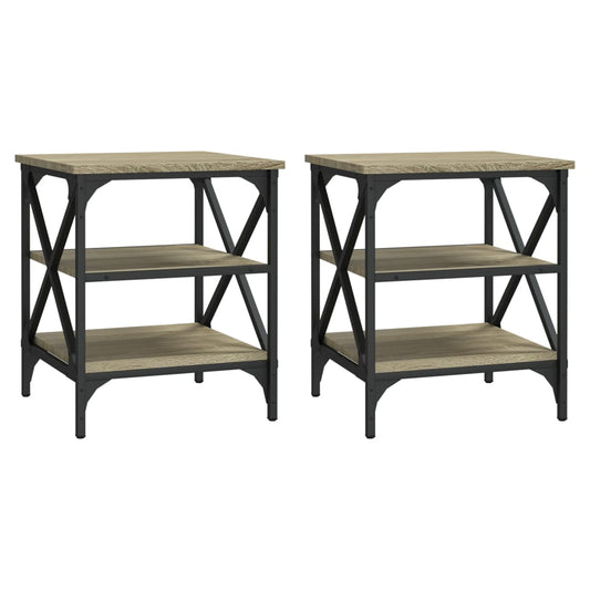 Side Tables 2 pcs Sonoma Oak 40x42x50 cm Engineered Wood Side Tables 2 pcs Sonoma Oak 40x42x50 cm Engineered Wood